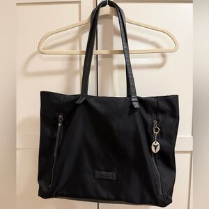Roots Black Shoulder Tote Bag VGUC